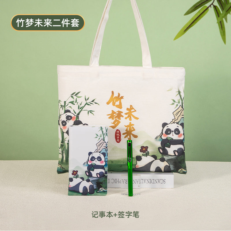 A6 notepad, Pen and Canvas Bag