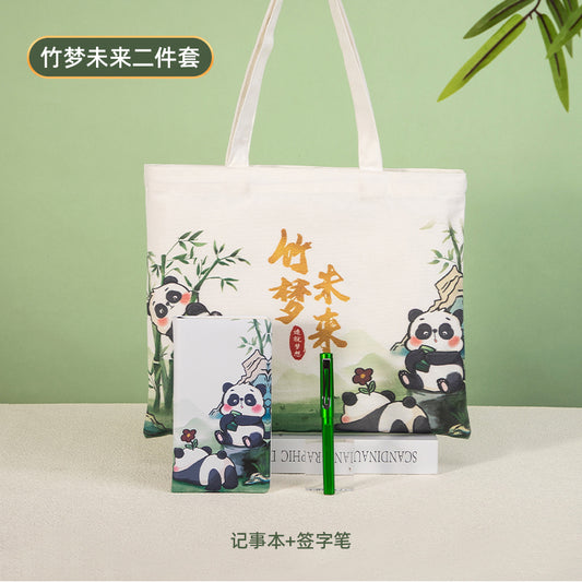A6 notepad, Pen and Canvas Bag